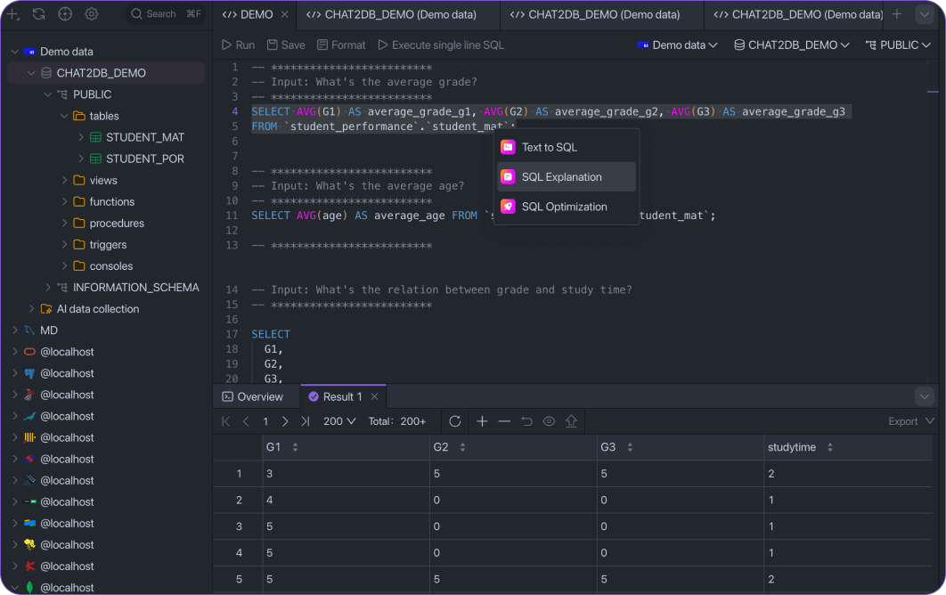 Demo of AI SQL Query Generator